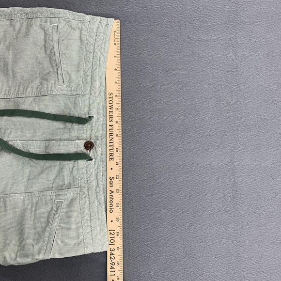 The North Face Shorts Size 10 Wander Free Linen Blend Striped Green 4" Inseam - Picture 7 of 14